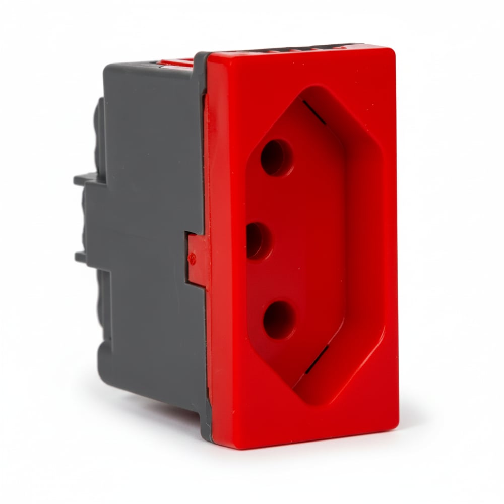 Módulo Tomada Pial Plus+ 2P+T 10A Vermelho: Segurança e Qualidade Você ...