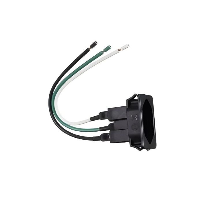 Tomada Margirius com Rabicho 2Polos+Terra 10A Preta