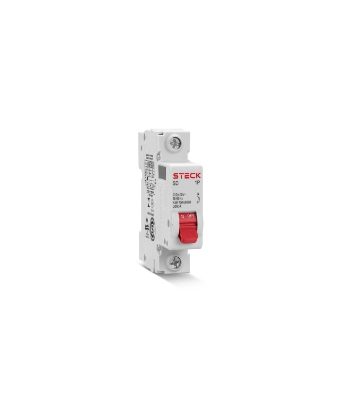 Disjuntor Din Steck Unipolar 70A classe C - SD61C70