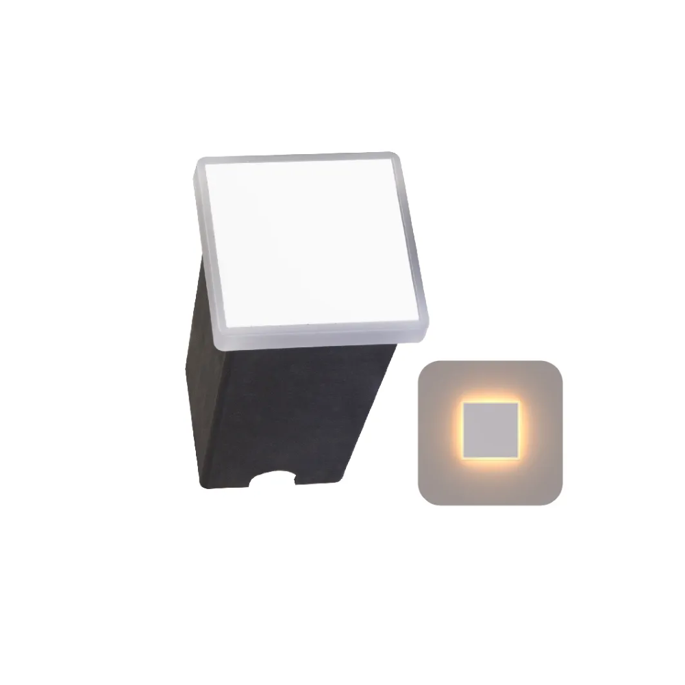 Balizador de Emburtir Romalux Quadrado Branco 2700K 2W-10090