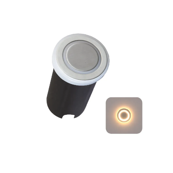 Balizador de Emburtir Romalux Redondo Inox Plus 2700K 2W-10106