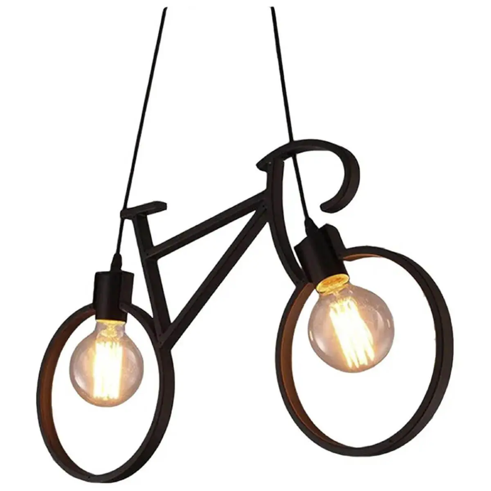 Luminária Pendente Bicicleta Preto