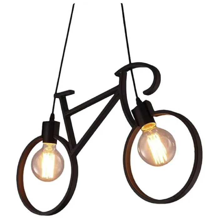 Luminária Pendente Bicicleta Preto