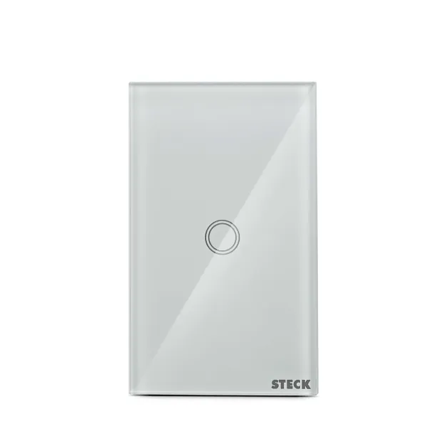 Interruptor Inteligente 4X2 Touch Steck Branco 1 Tecla Wi-Fi -SINT1B1