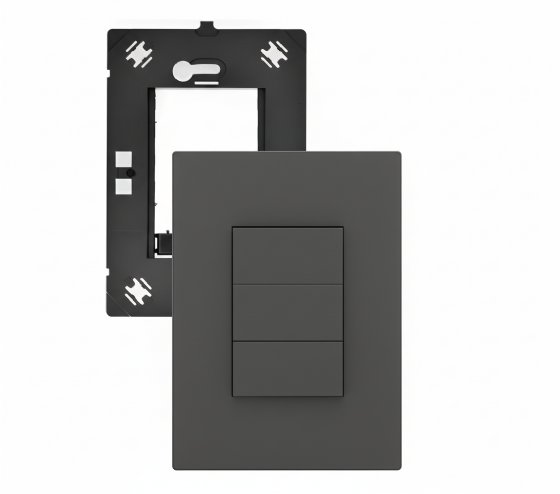 Conjunto 4x2 3 Interruptores Simples Arteor Magnesium