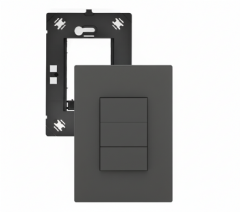 Conjunto 4x2 3 Interruptores Simples Arteor Magnesium