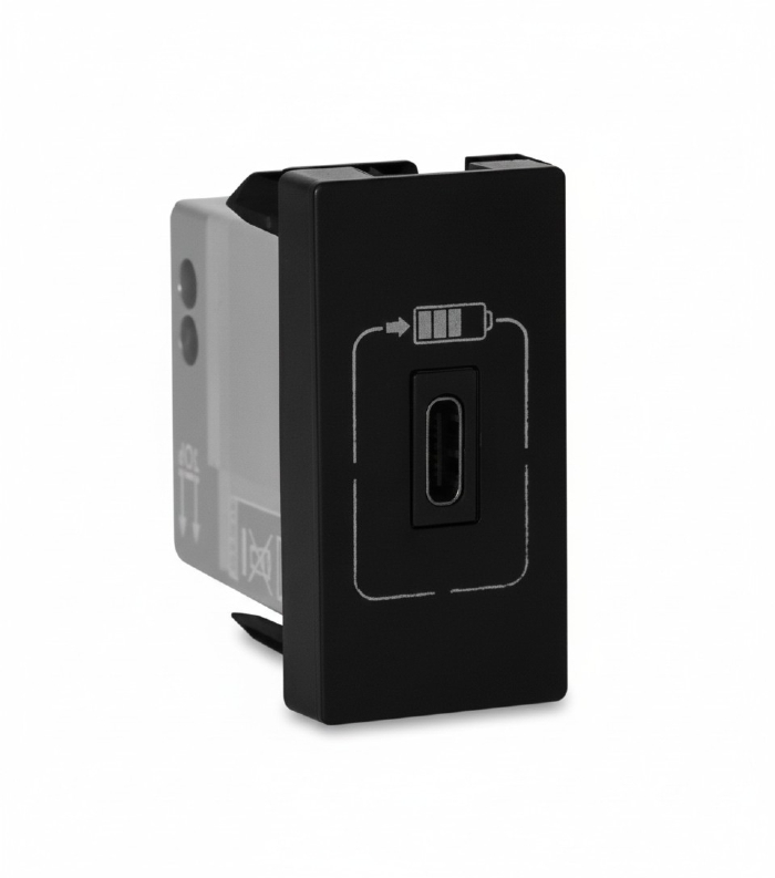 Módulo Tomada USB tipo C Pial Plus+ 1500mA Preto-615097PT
