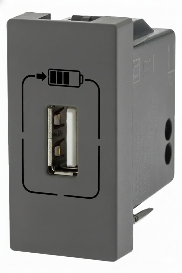 Módulo Tomada USB Pial Plus+ 1500mA Cinza-615088CZ