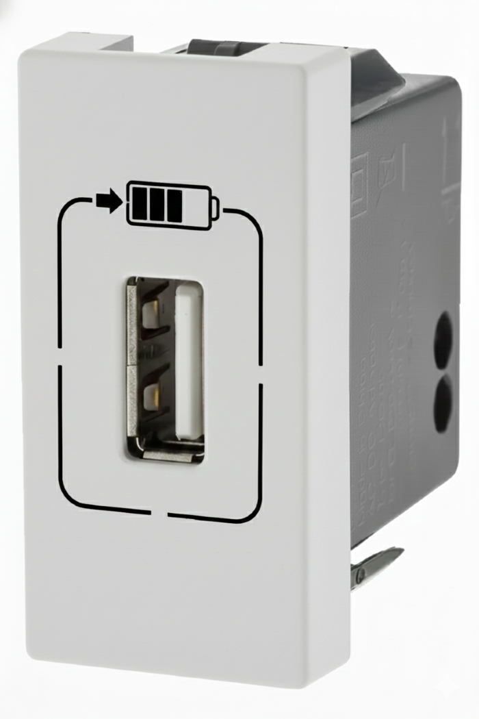 Módulo Tomada USB Pial Plus+ 1500mA Branco- 615088BC