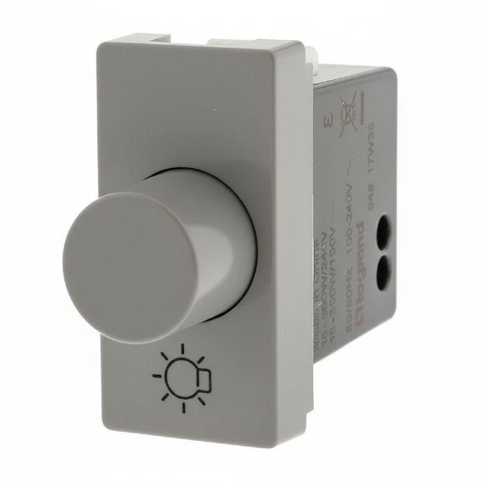 Dimmer Rotativo para Lampada Halógena Pial Plus+ Cinza - 611017CZ