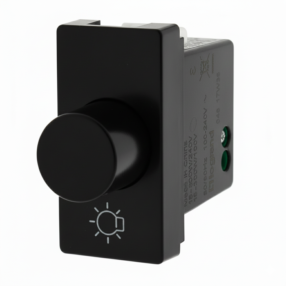 Dimmer Rotativo para Lampada Halógena Pial Plus+ Preto - 611017PT