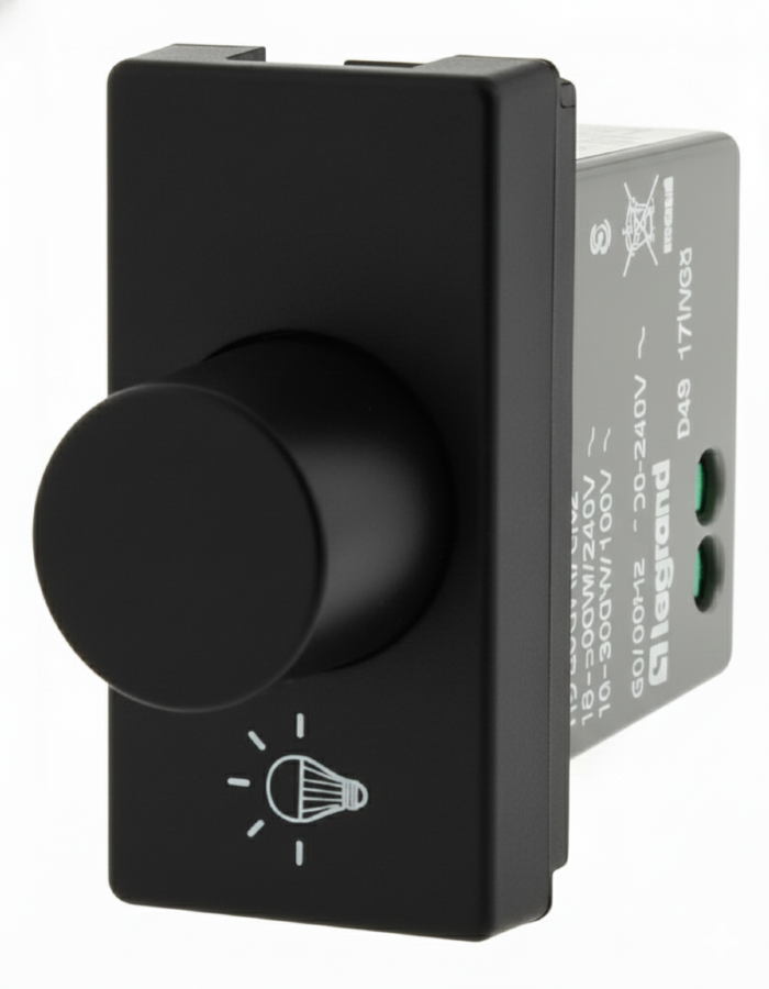 Dimmer Rotativo Led Pial Plus+ Preto - 611037PT
