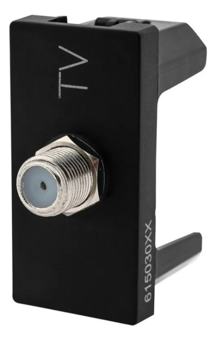 Módulo Tomada Antena TV 9mm Pial Plus+ Preto - 615030PT