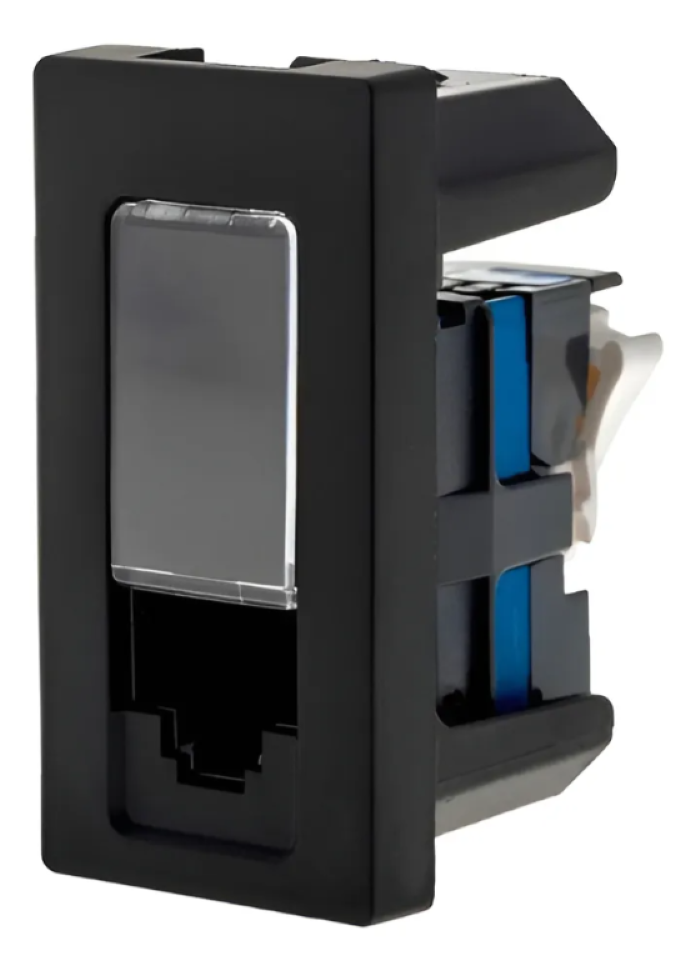 Módulo Tomada Internet Pial Plus+ RJ45 Cat6 Preto - 615047PT