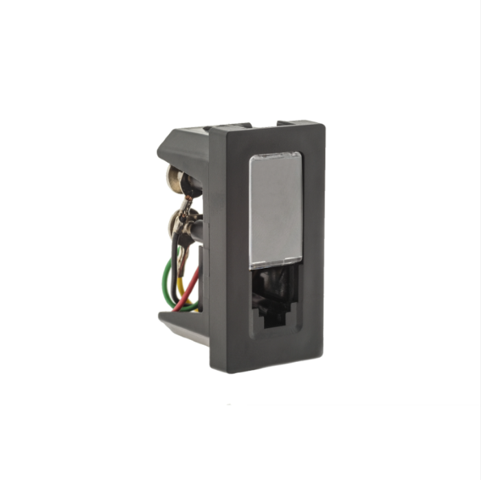 Módulo Tomada Telefone Pial Plus+ RJ11 4 Fios Preto - 615010PT