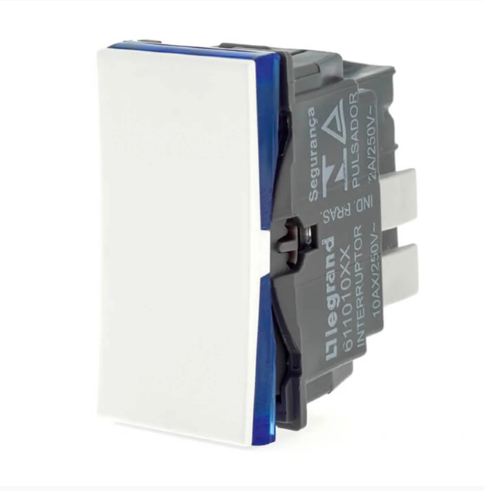 Módulo Interruptor Simples Borne Auto Pial Plus+ Branco - 611010BC