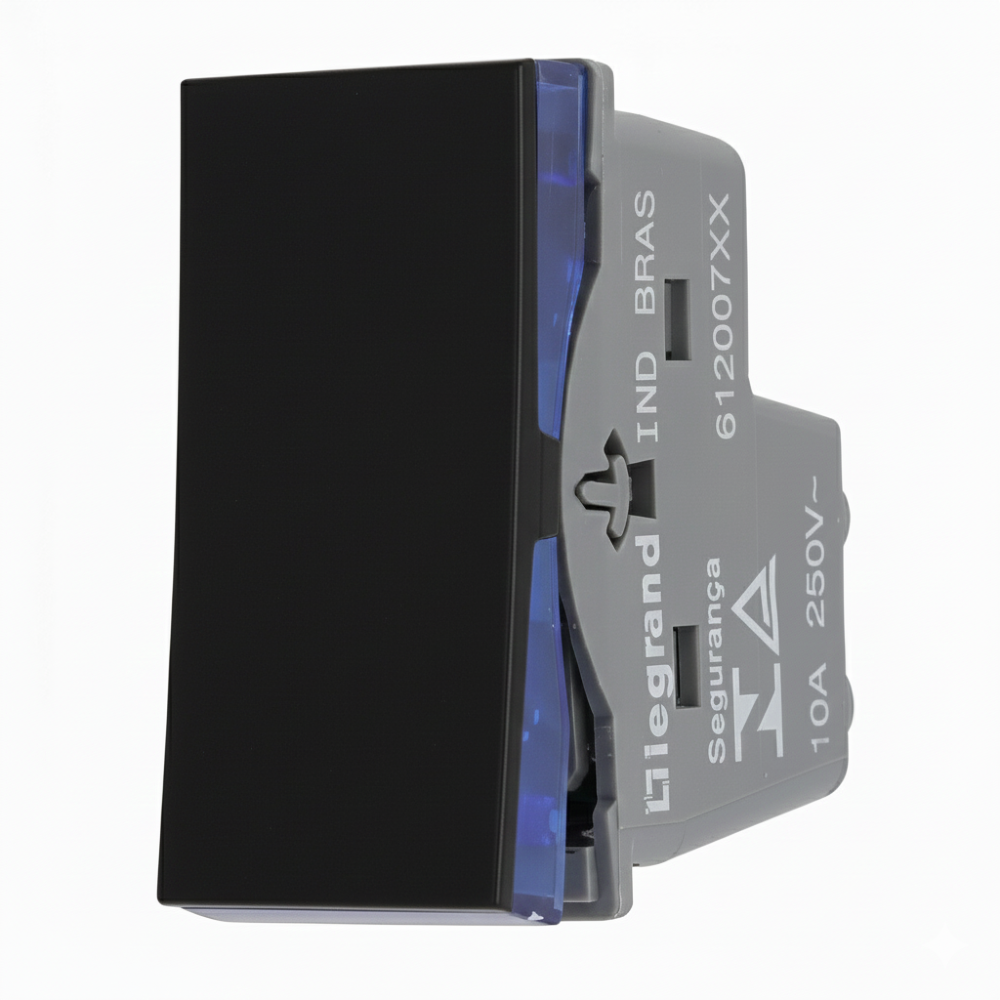Módulo Interruptor Intermediário Pial Plus+ Preto - 612007PT