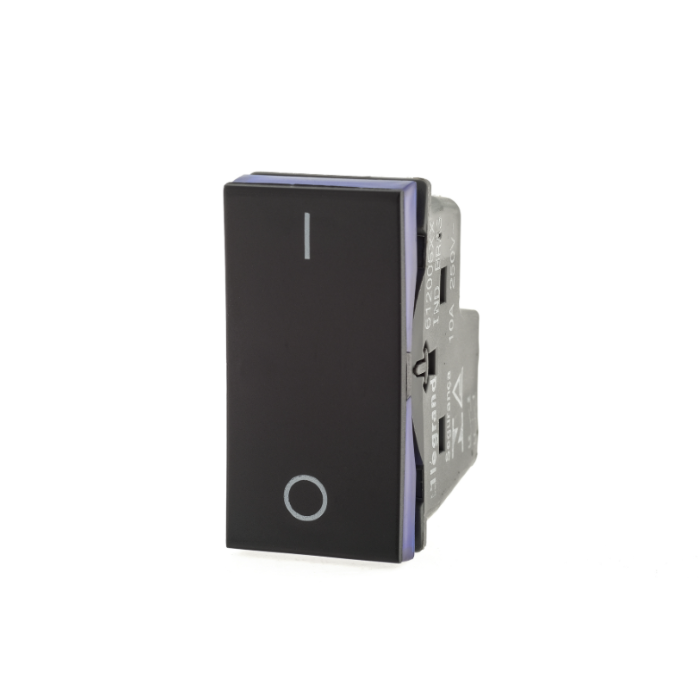 Módulo Interruptor Bipolar Simples Pial Plus+ Preto -612005PT