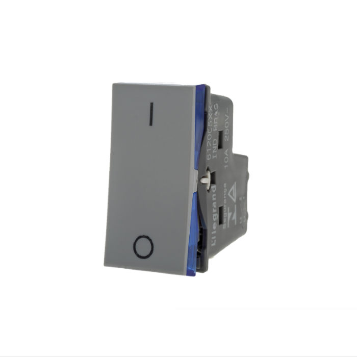 Módulo Interruptor Bipolar Simples Pial Plus+ Cinza -612005CZ