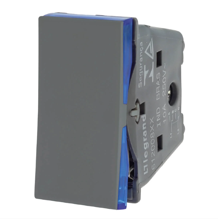 Módulo Interruptor Bipolar Paralelo Pial Plus+ Cinza - 612008CZ
