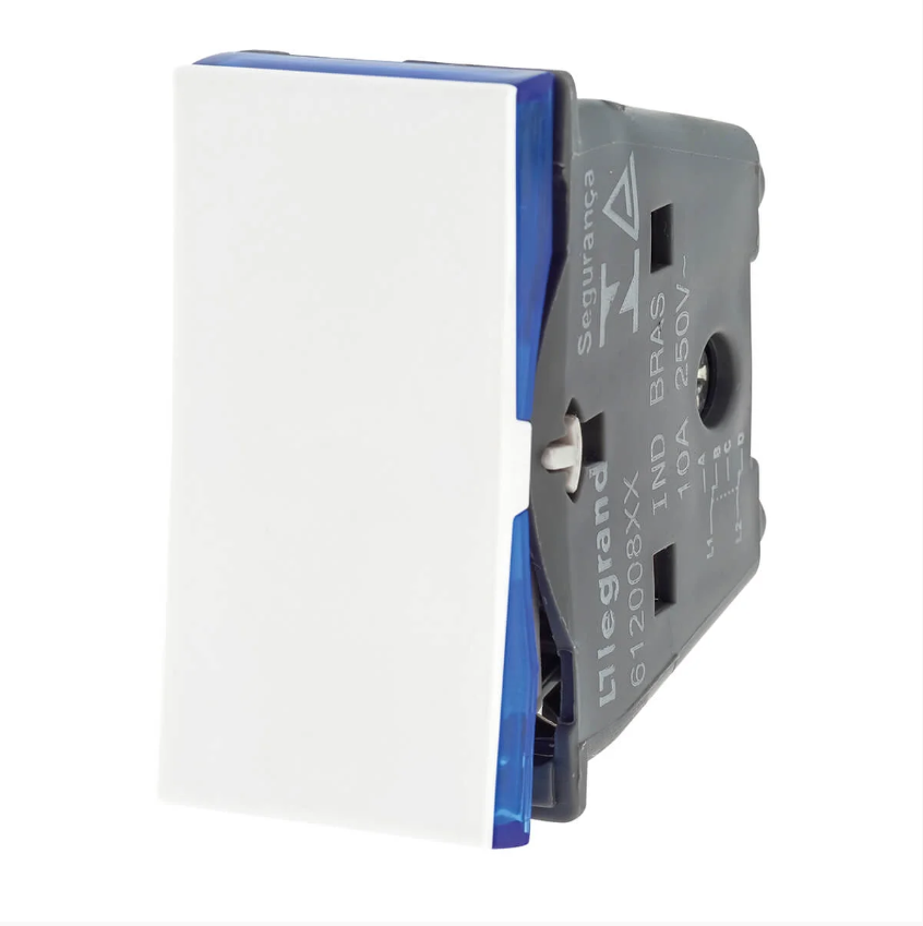 Módulo Interruptor Bipolar Paralelo Pial Plus+ Branco - 612008BC