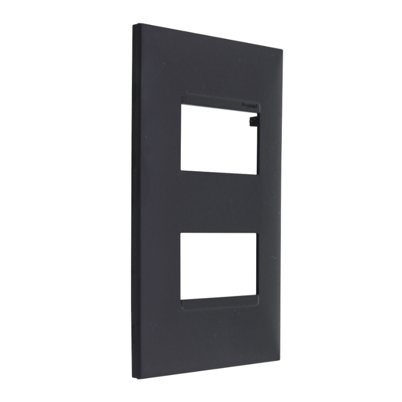 Placa Pial Plus+ 4x2 para 2 Módulos Preto - 618506PT