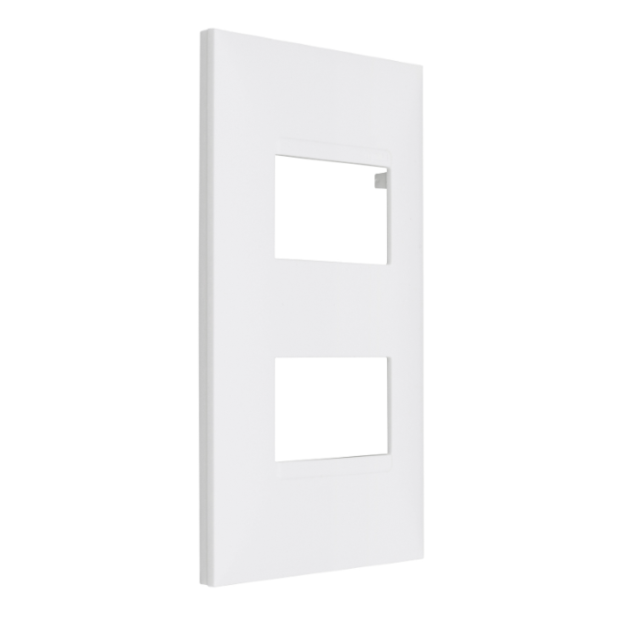 Placa Pial Plus+ 4x2 para 2 Módulos Separados Branco - 618506BC