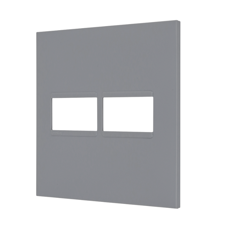 Placa Pial Plus+ 4x4 para 1+1 Módulos Cinza - 618511CZ