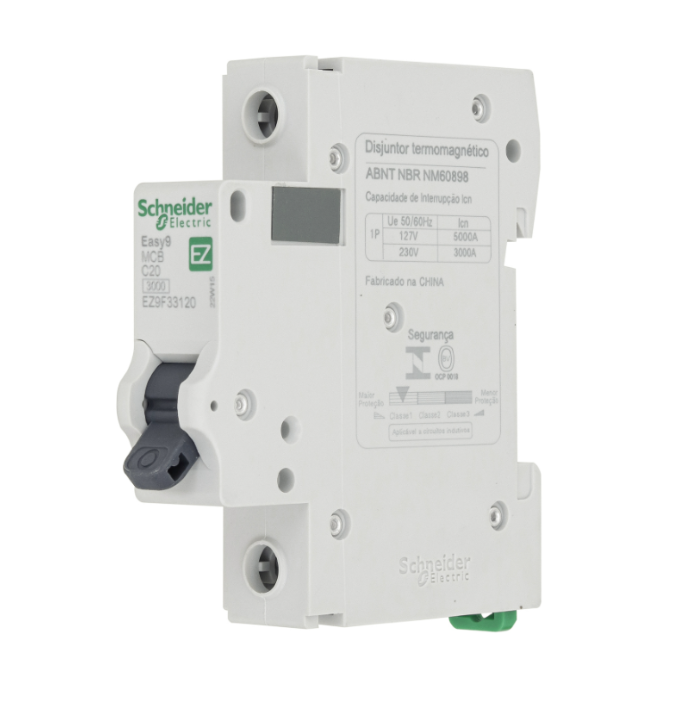 Disjuntor Din Schneider Unipolar Easy9 20A classe C - EZ9F33120