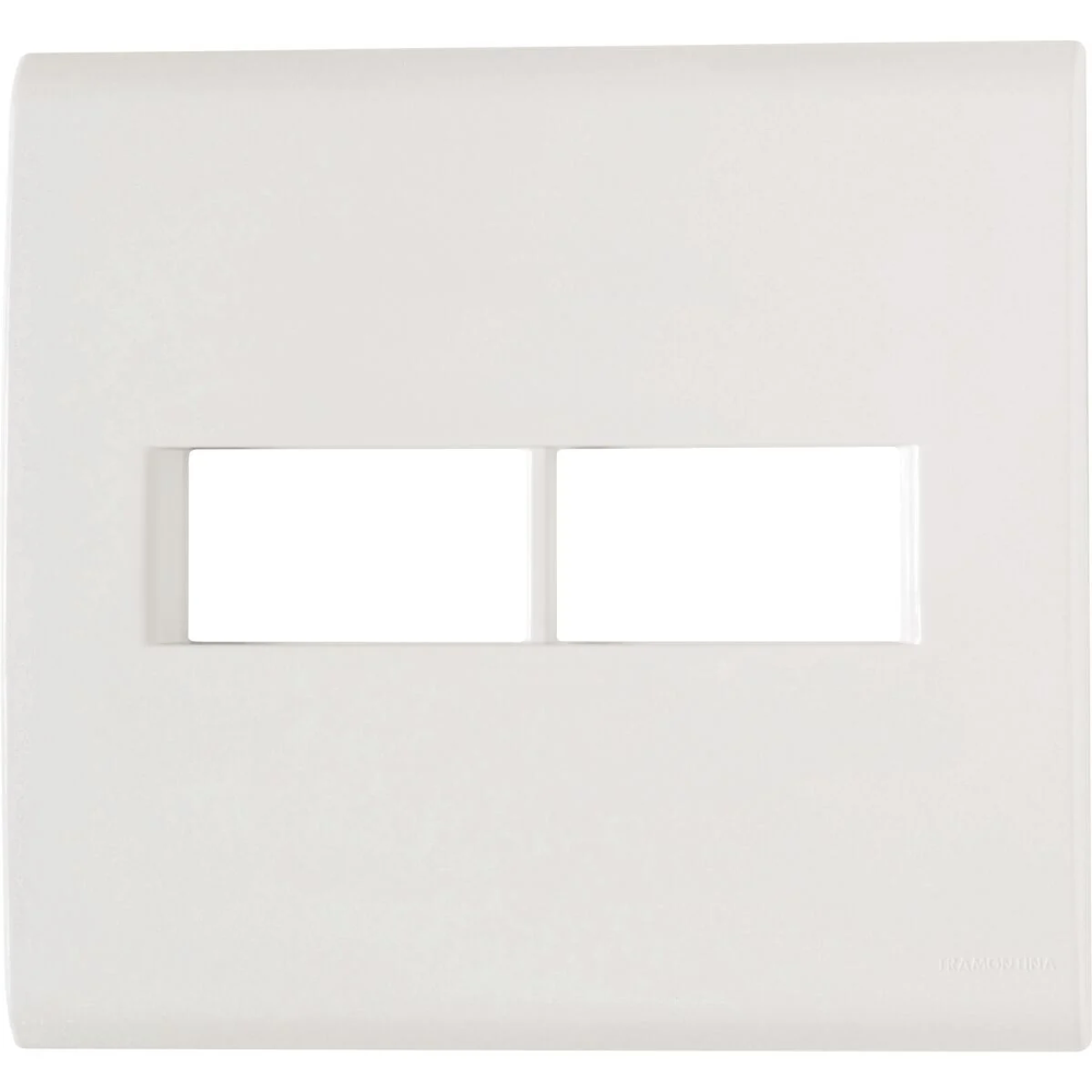 Placa Liz 4x4 2 Postos branca C/ Suporte -57106/023