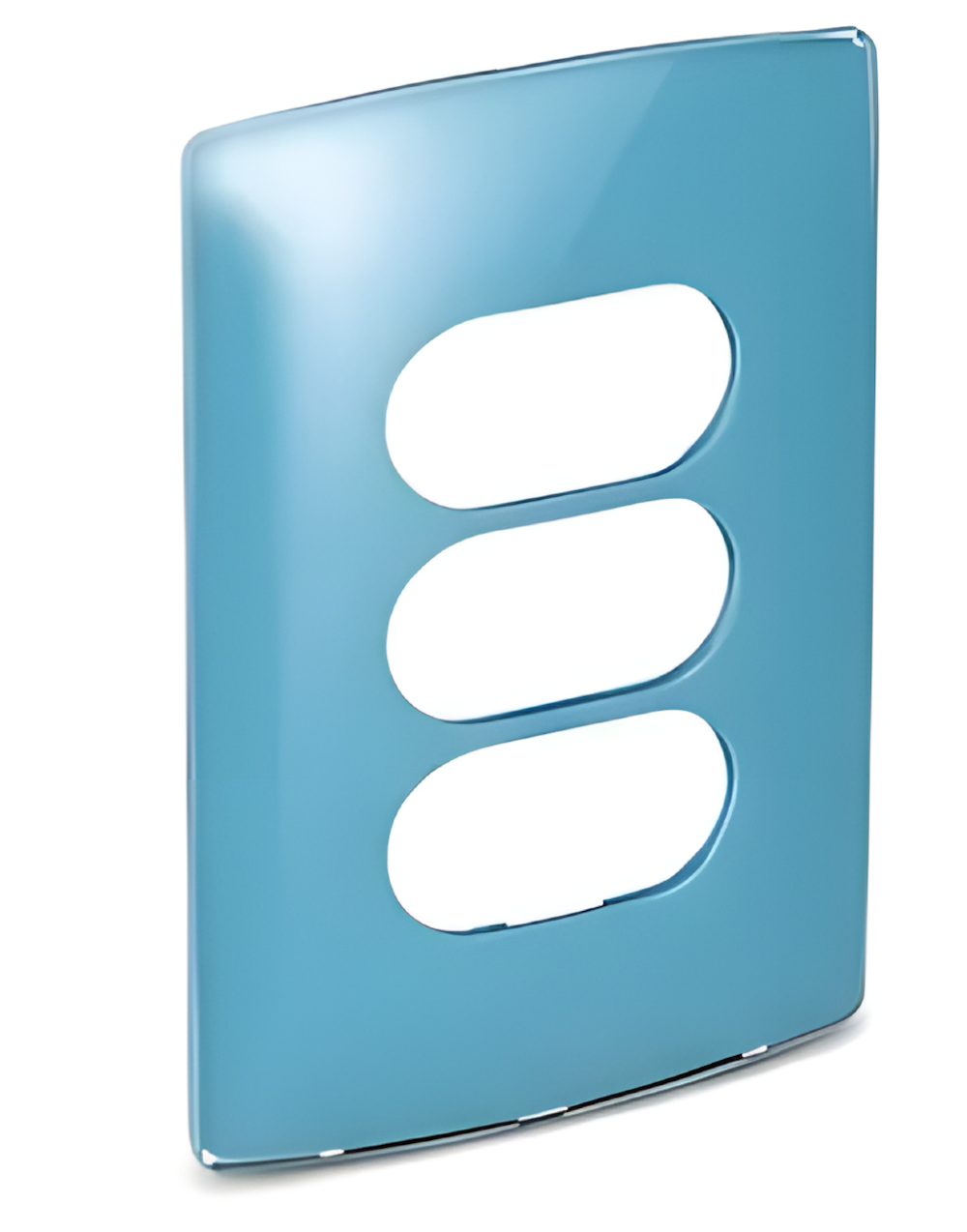 Placa 4x2 3 Postos Separados Nereya Blue Gloss - 663266