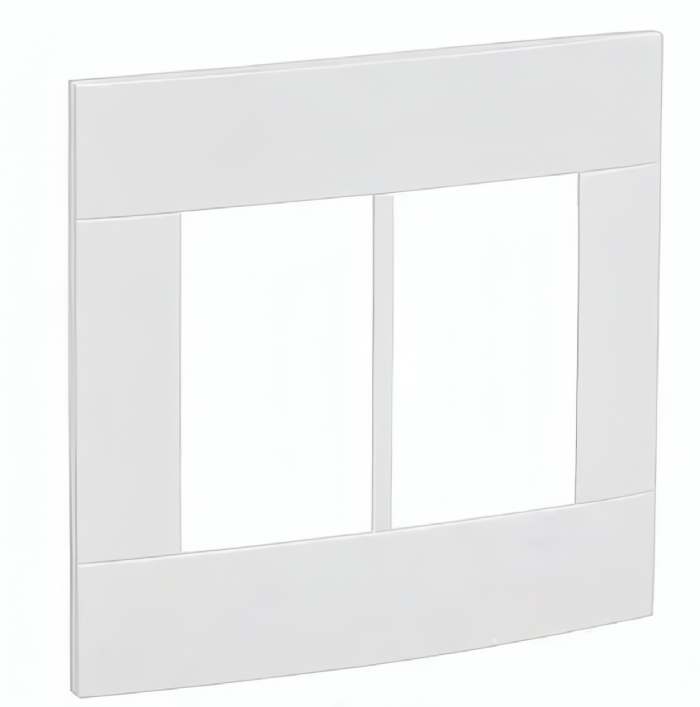 Placa 4x4 6 Postos Decor Prata Fume - PRM044465