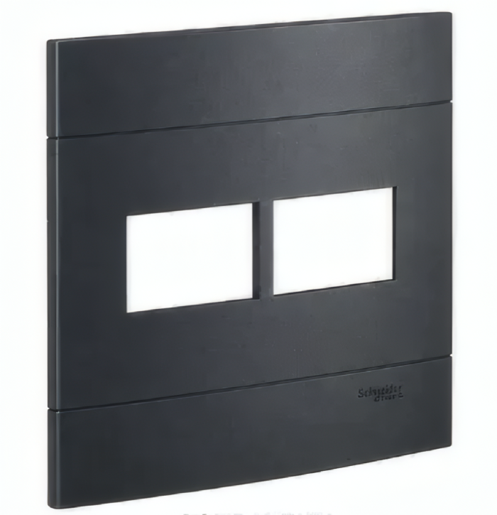 Placa 4x4 2 Postos Decor Prata Fume - PRM044425