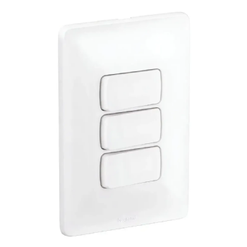 Conjunto 3 Interruptor Simples Zeffia Branco