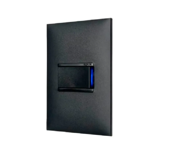 Conjunto 1 Interruptor Simples Pial Plus+ Preto