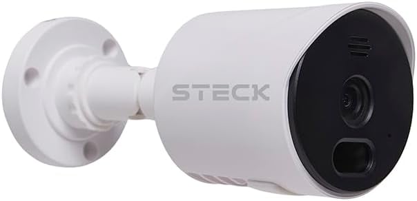 Câmera De Segurança Inteligente Steck Externa Fixa Wi-Fi HD Ip65 -SCAM2BS1