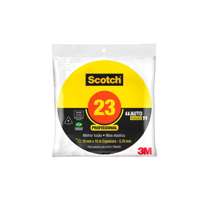 Fita Autofusao 3M Scotch 19mm x 10m 23BR Preta