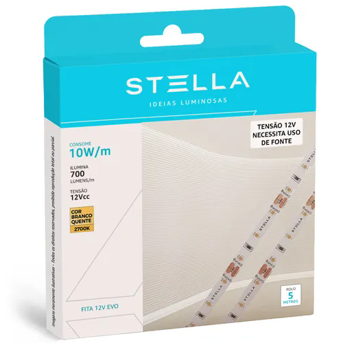 Fita Led ECO Stella 5 metros 12V 10W IP20 2700K - STH7814/27