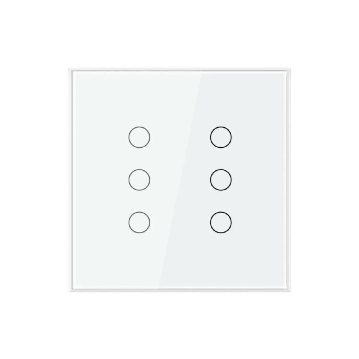 Interruptor Inteligente 4x4 Touch Steck 6 Teclas Branco Wi-Fi -SINT6B2
