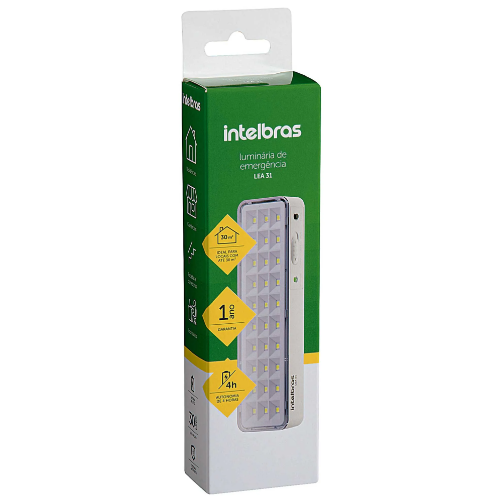 Luminária de Emergência Intelbras Branco -LEA31