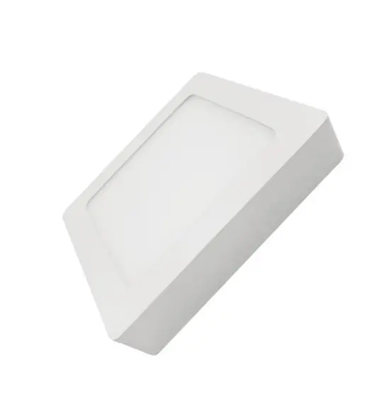 Luminaria Led Ourolux Sobrepor 12W Bivolt 2700K Branco Quente Quadrado 17cm -3217A