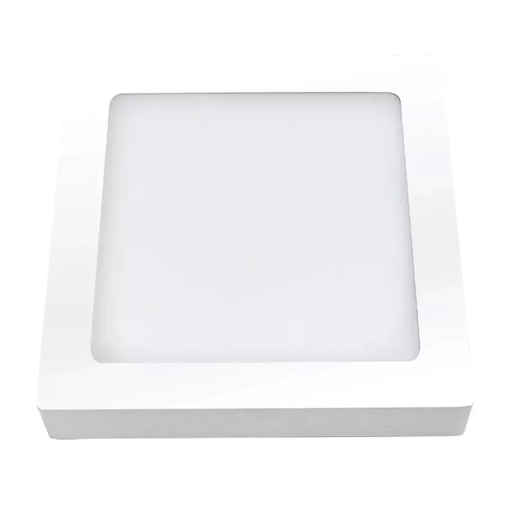 Luminaria Led Ourolux Sobrepor 12W Bivolt 6500K Branco Frio Quadrado 17cm -3217