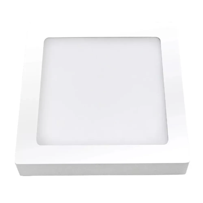 Luminaria Led Ourolux Sobrepor 12W Bivolt 6500K Branco Frio Quadrado 17cm -3217