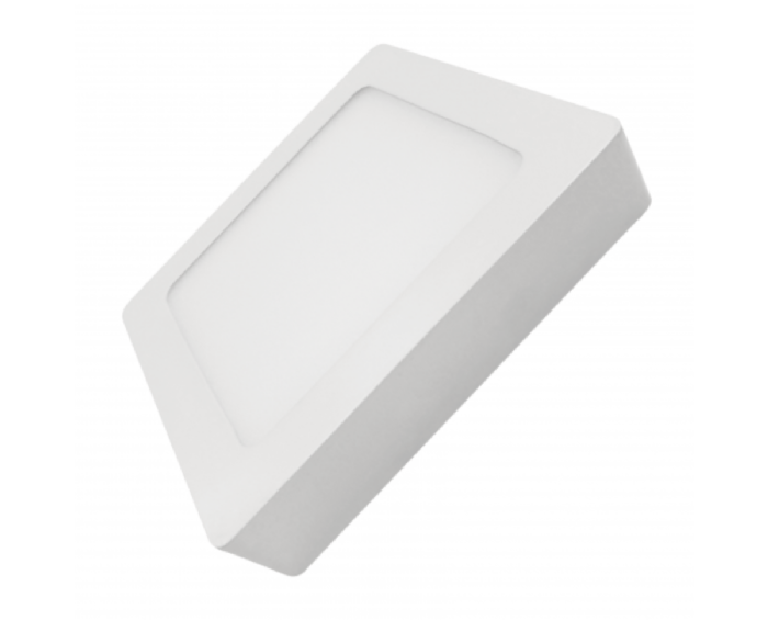 Luminaria Led Ourolux Sobrepor 18W Bivolt 6500K Branco Frio Quadrado 22,5cm -3215