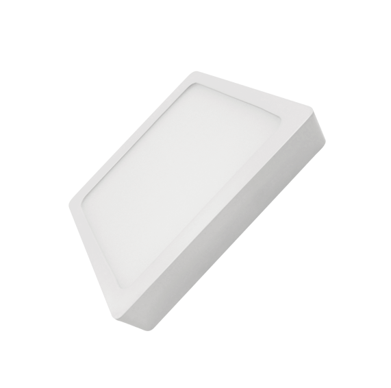 Luminaria Led Ourolux Sobrepor 24W Bivolt 2700K Branco Quente Quadrado 29,5cm -3213A