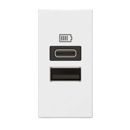 Módulo Carregador USB Arteor A+C 3A 15w Branco - 571688B