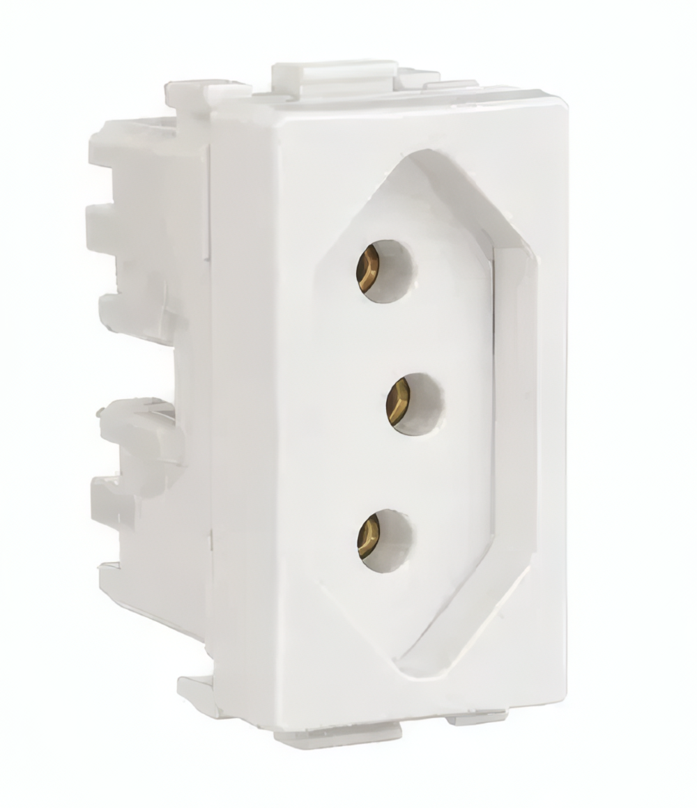 Modulo Tomada 2P+T Lunare 10A Branco -PRM4721