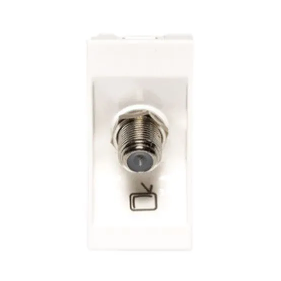 Módulo Tomada Antena TV 9mm Branco Quadrado Arteor - 582550B