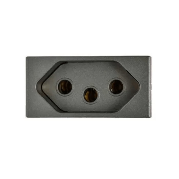 Módulo Tomada Arteor 2Polos+Terra 10A Magnesium Quadrado - 592630