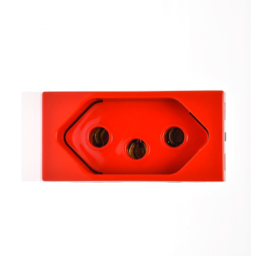 Módulo Tomada Arteor 2Polos+Terra 10A Vermelho - 593730